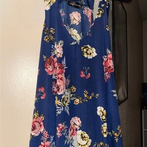 Vibrant Floral V-Neck Dress
